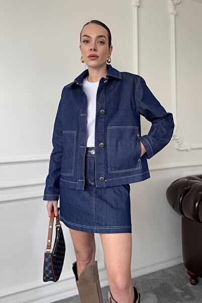 MAGARDE Blue Denim Design Shirt Jacket