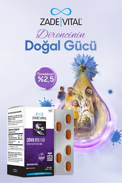 Zade Vital Blıster 60 Capsules Zadevital Black Cumin Oil