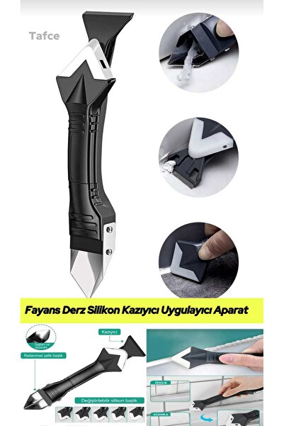 tafce Fayans Derz Dolgu Silikon Kazıyıcı Sıyırıcı Ve Uygulayıcı 3 Ü 1 Arada Aparat
