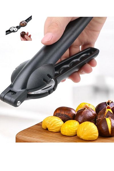 Yenigeldi 1Pcs New Design Ergonomic Stainless Steel Chestnut Cutter with Chamber