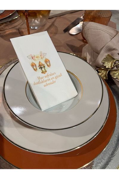 busrasdesign Printed Presentation Napkins 16 Pieces Are the Best Address of Friendships