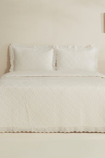 Karaca Home European Style Arya Couple T-Shirt Bed Cover Set