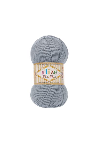 Alize Baby Best - 119 fire de tricotat gri argintiu (5 bucăți)