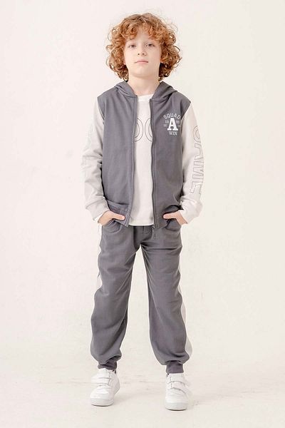 Gold Class Kidswear Hooded 100% Cotton 3 Piece Boy's Tracksuit Set