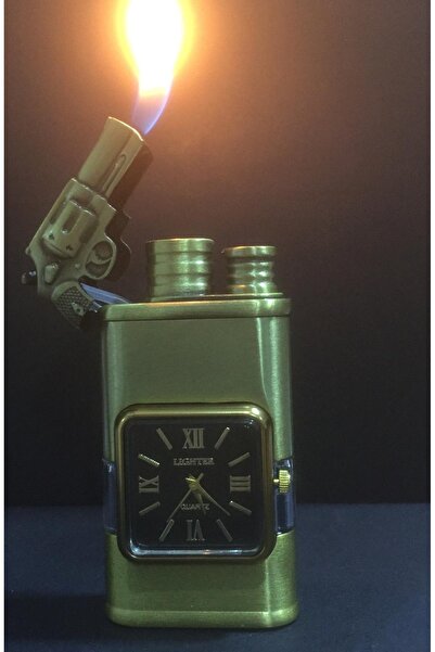 enyatakı Çift Siboplu Izgaralı Saatlı Çakmak