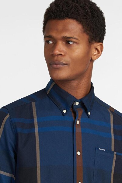Barbour Erkek Dunoon Tailored Gömlek Tn54 Midnight Tartan