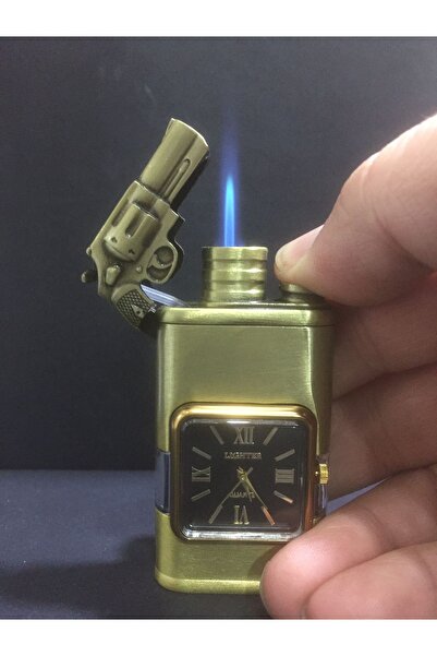 enyatakı Çift Siboplu Izgaralı Saatlı Çakmak