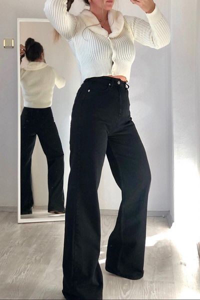 LİMABEL Super High Waist Loose Rukiye Milano Candy Jeans Palazzo Pants 2025