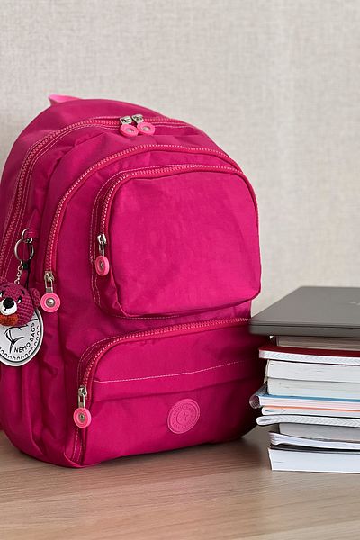 NEMO BAGS Amigurumi Teddy Bear - Cotton Candy Backpack - School and Travel Uses