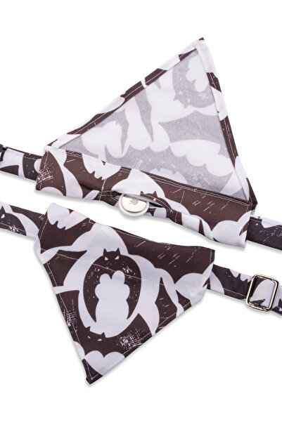 Elvellon AirTag Uyumlu Bandanalı Köpek Tasması – 3 Boy, 8 Desen Seçeneği | Dayanıklı ve Şık