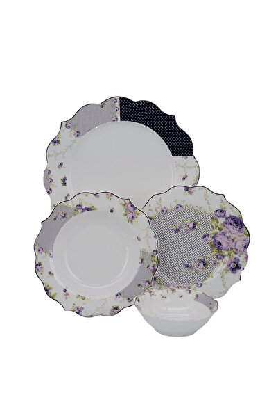 AROW Çırağan Home 24 Parça 6 Kişilik Bone China Yemek Takımı Tr-3620