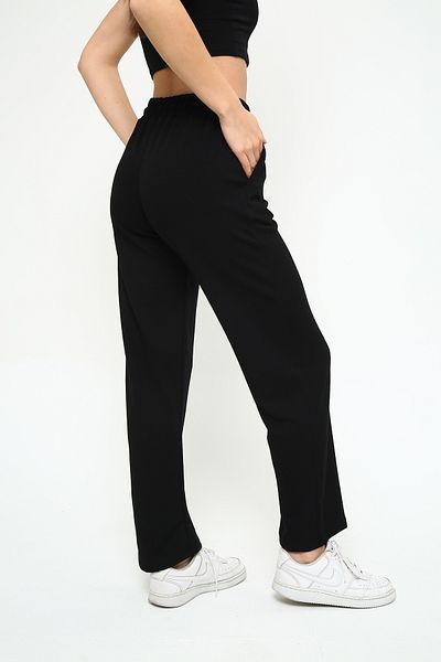 OPENDO Modal Content Fabric Comfortable Cut Γυναικείο μαύρο αθλητικό παντελόνι