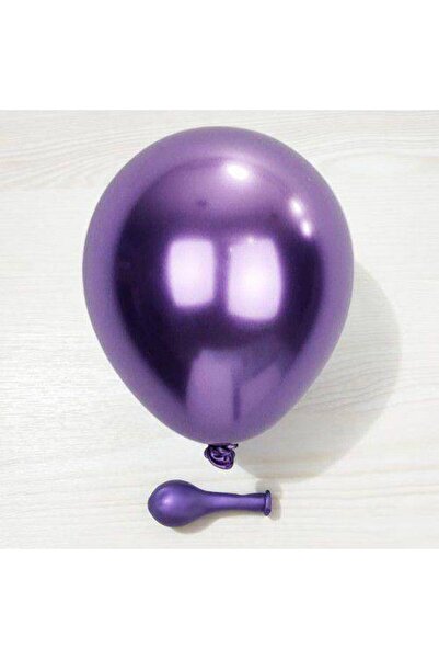 Parti Dükkanım 6 Inch Mini Purple Chrome Balloon 10 Pieces