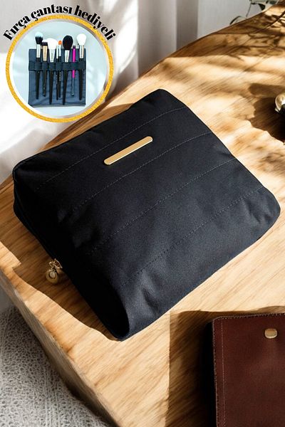 Aggu Bebe Nons Sephora Model Black Stylish Hand Bag Mini Travel Organizer Practical Makeup Bag