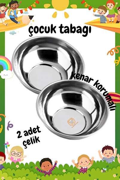 Transformacion Derin Çocuk Tabağı Güvenli Kenarlı Çelik 2 Adet 16 cm 721295