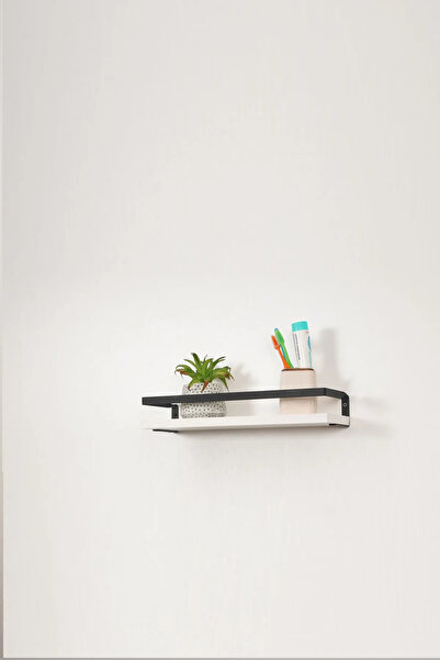 Dekortek Banyo Rafı 2 Raflı Havluluk Organizer Ahşap Metal Banyo Havluluk  2li Havluluk