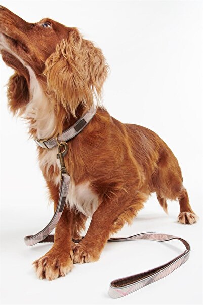 Barbour Reflective Tartan Köpek Tasma Kayışı Be91 Taupe-pink Tartan