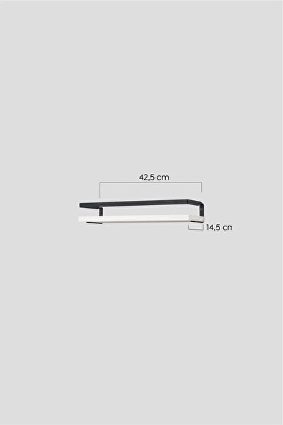 Dekortek Banyo Rafı 2 Raflı Havluluk Organizer Ahşap Metal Banyo Havluluk  2li Havluluk