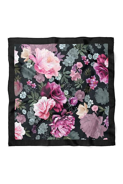 nehir eşarp Φουλάρι με μοτίβο λουλουδιών Bandana 50x50 εκ