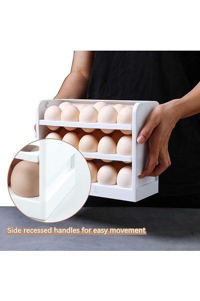 Generica The egg holder can be placed on the refrigerator door or on the shelves from the inside. Measurement is in the picture.