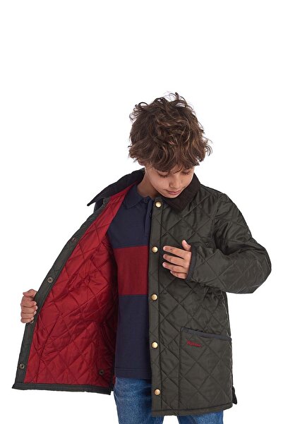 Barbour Erkek Çocuk Liddesdale Kapitone Ceket Ol75 Olive-red