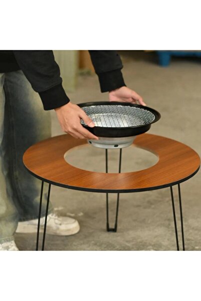 Generica شواية الطاولة الوسط للشواء والطبخ قياس 45*45 سم