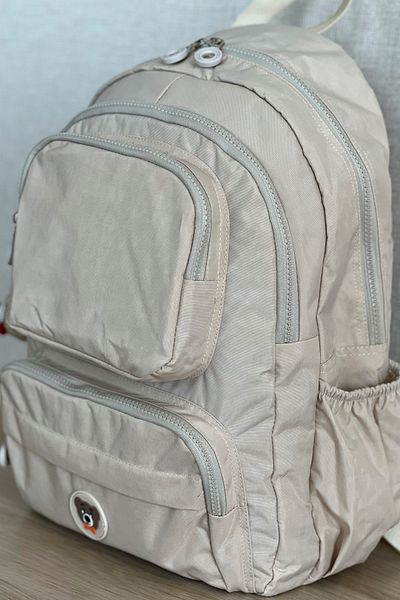 FCSTORE Σχολική τσάντα Unisex Μπεζ και μεσαίου μεγέθους Clinker Αδιάβροχη υφασμάτινη τσάντα φορητού υπολογιστή ταξιδιού