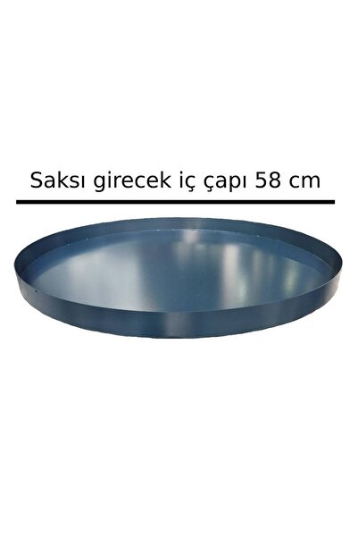 X-Perk Metal Saksı Altlığı Iç Dış Saksı Altlığı Dekoratif Saksı Altı Çap 58 c...