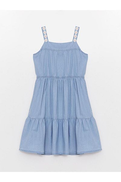 LC Waikiki Square Collar Girl Jean Dress (S3)