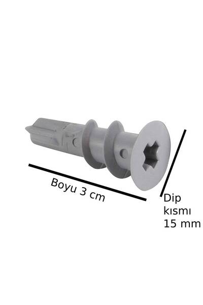 X-Perk Alçıpan Alçıpen Dubel Dübeli Burgulu Dübel Plastik Dubel 6Adet