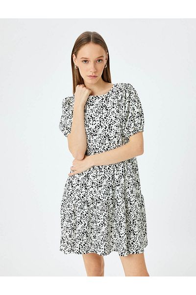 Koton Patterned Ecru Women's Dress 5Sal80008Ik