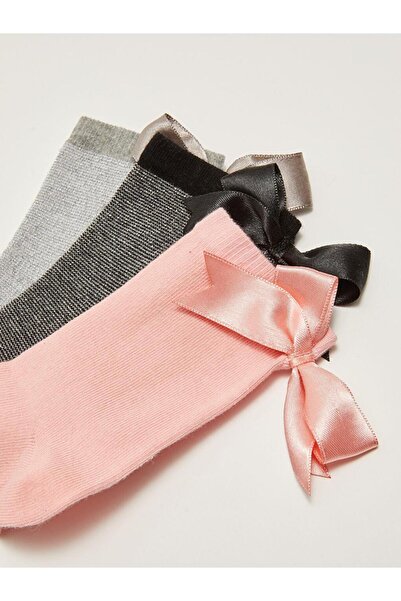LC Waikiki Детски чорапи с панделка за момичета, 3 чифта