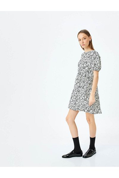 Koton Patterned Ecru Women's Dress 5Sal80008Ik