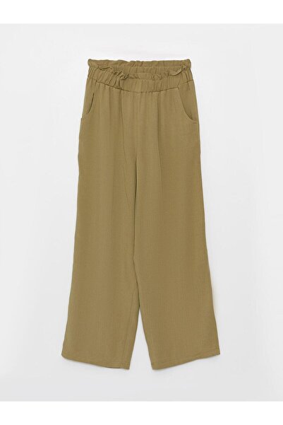 LC Waikiki Basic Wide Leg Girl's Capri with Elastic Waist