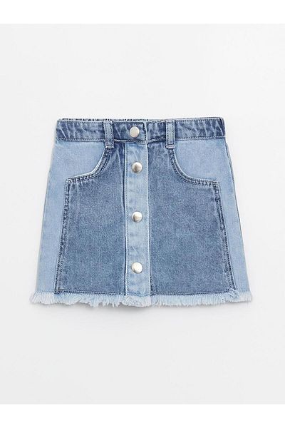 LC Waikiki Baby Girl Jean Skirt with Elastic Waist (S4)