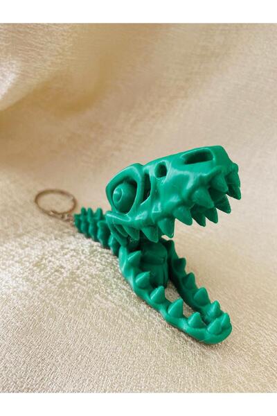 Eta3d Dinazor kafası iskelet anahtarlık