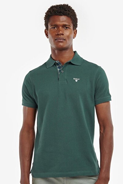Barbour Tartan Pique Polo Yaka Gn89 Green Gables