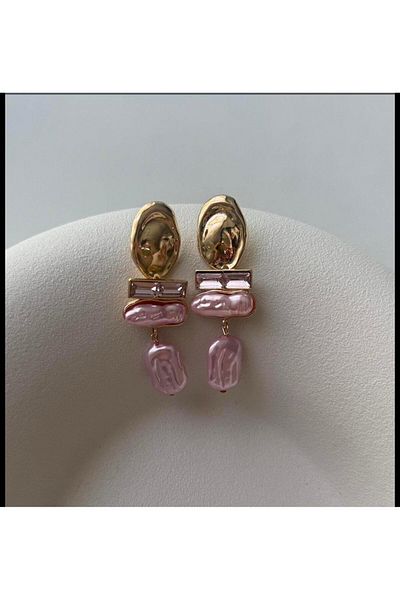 RNOVA STORE Uk Pink Dangle Earrings