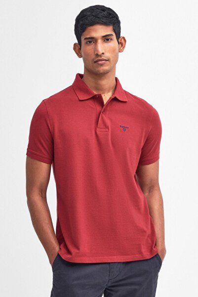 Barbour Lightweight Sports Polo Yaka Re95 Biking Red