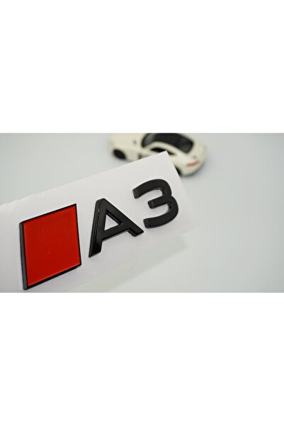 Genel Markalar A3 2025+ Bagaj Kırmızı Siyah 3M Yazı Logo Audi İle Uyumlu