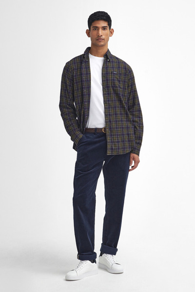 Barbour Stretch Cord Dar Kesim Pantolon NY91 Navy