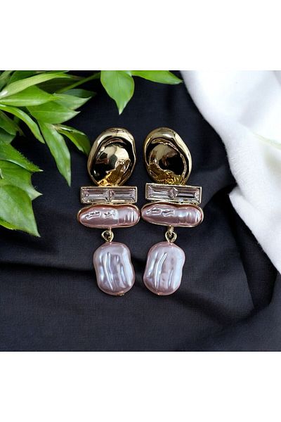RNOVA STORE Uk Pink Dangle Earrings