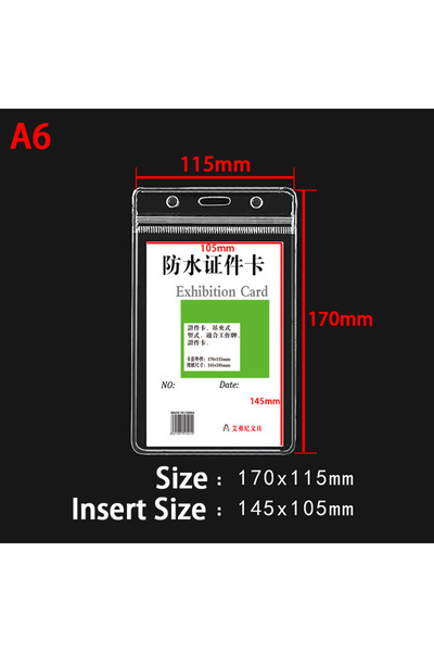 Choice A6-V-10pcs 10 قطع من بلاستيك PVC الشفاف المقاوم للماء عموديًا/أفقيًا ل...