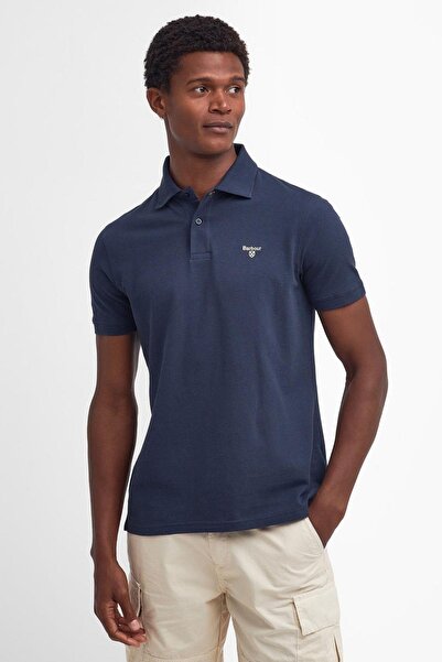Barbour Lightweight Sports Polo Yaka Ny91 Navy