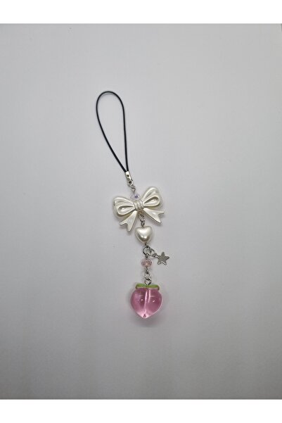 Crosswonder Peach Phone Charm Y2K