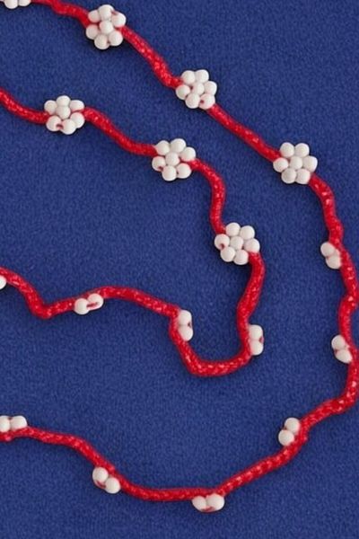 nftart.design Handmade Beaded Flower Glasses Rope Strap