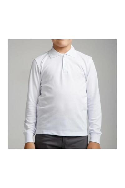 Nacar Unisex çocuk uzun kollu polo yaka tshirt