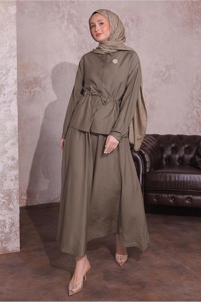 TRENDTESETTÜR Καφέ Χρώμα Καρφίτσα Φούστα - T 9274