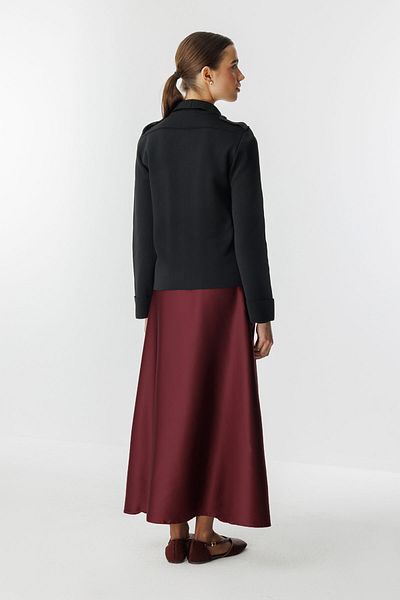 Hooopstore Fusta Burgundy din Satin