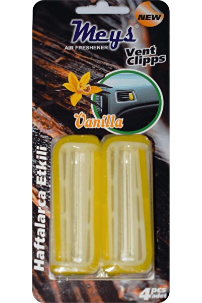 Meys Oto Petek Kalorifer Kokusu Sarı - 1 Paket (4ADET) - Clips Mandal Araba K...